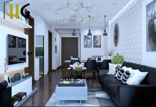 Thiết kế nội thất chung cư Five star garden cho gia đình anh Hào