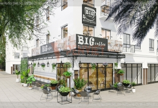 Thiết kế cửa hàng cafe Big Coffee – Văn Phú