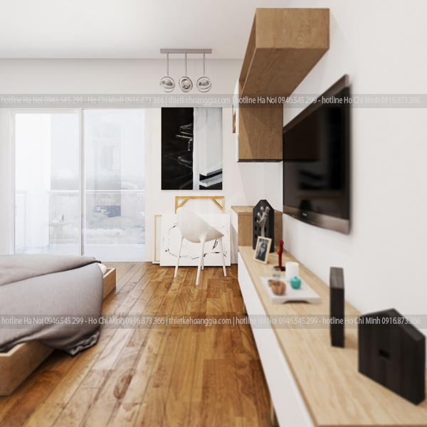 thiet ke noi that chung cu 62m2 blue house 10
