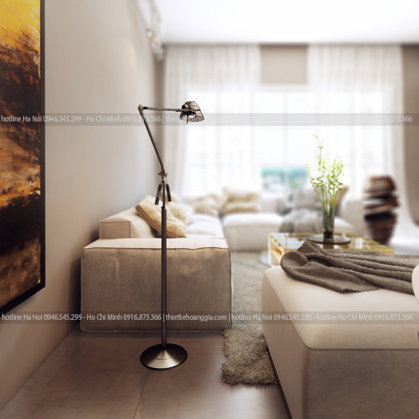 thiet ke noi that chung cu 62m2 blue house 4