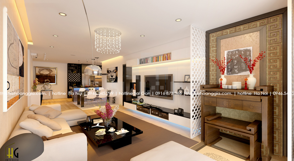 Mẫu thiết kế nội thất chung cư parkhill nhà chị linh