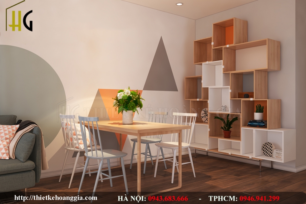 thiết kê nội thất phòng khách chung cư thanh hà