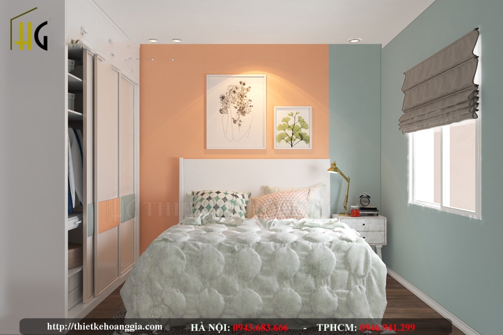 thiết kế nội thất phòng ngủ chung cư thanh hà