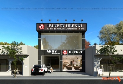Thiết kế nhà hàng Buffet Heekki 113m2