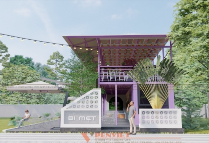 Thiết kế nhà hàng sân vườn Bi Mẹt