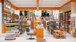 Thiết kế siêu thị mini hiện đại tăng doanh thu