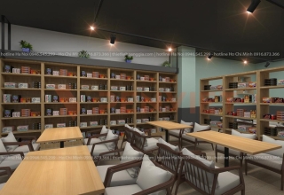 Thiết kế quán cafe sách anh Quang- TP. Hồ Chí Minh
