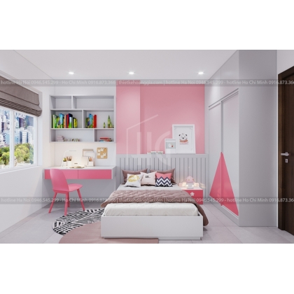 Thiết kế phòng ngủ cho bé gái chị Yến - Nghệ An
