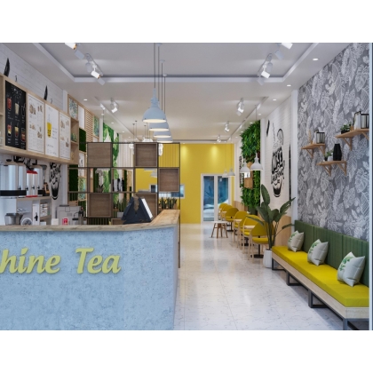 Thiết kế quán trà sữa Shine Tea - Buôn Mê Thuột