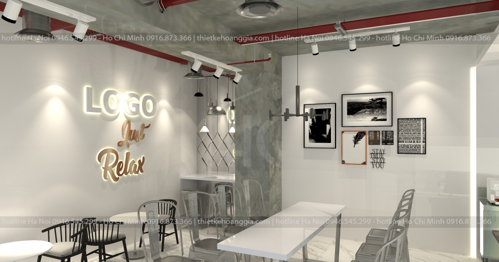Vincom milk tea stall design Ms. Vy - Kon Tum