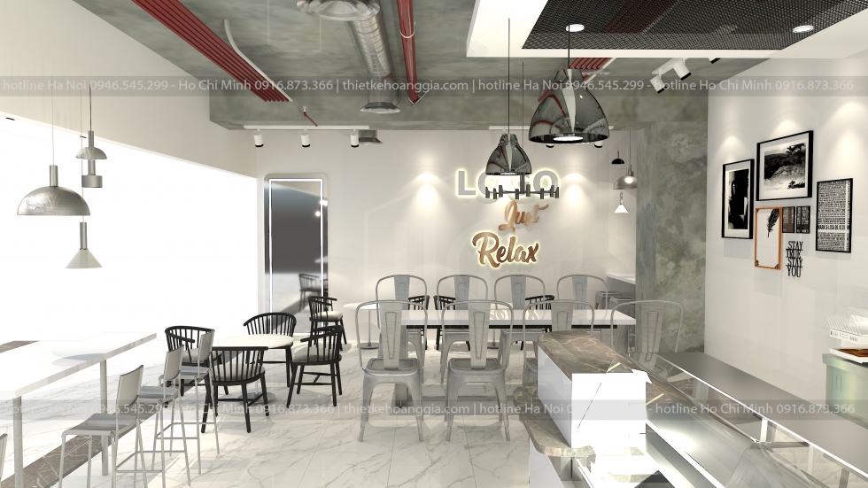 Vincom milk tea stall design Ms. Vy - Kon Tum