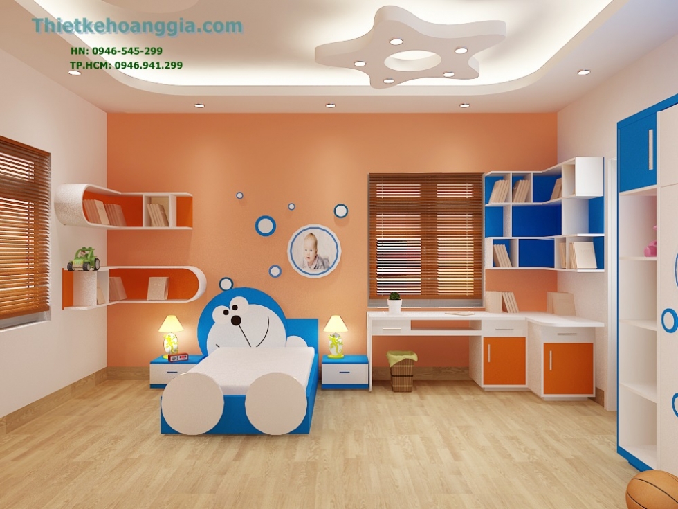 Thiết kế nội thất phòng ngủ cho bé nhà chú Hạnh