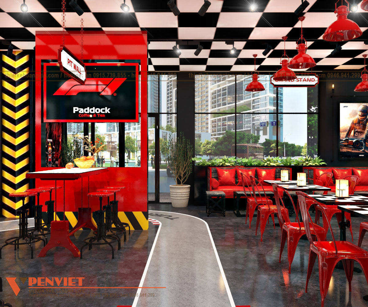 ​​​​​​​Thiết kế quán cafe The Paddock