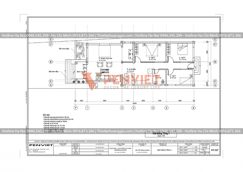 Mẫu thiết kế bản vẽ nhà cấp 4 mái thái đẹp - Số 1