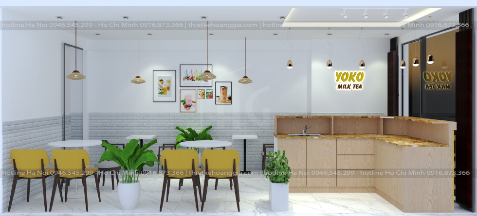 Interior design of Anh Luong milk tea shop - TP. Ho Chi Minh