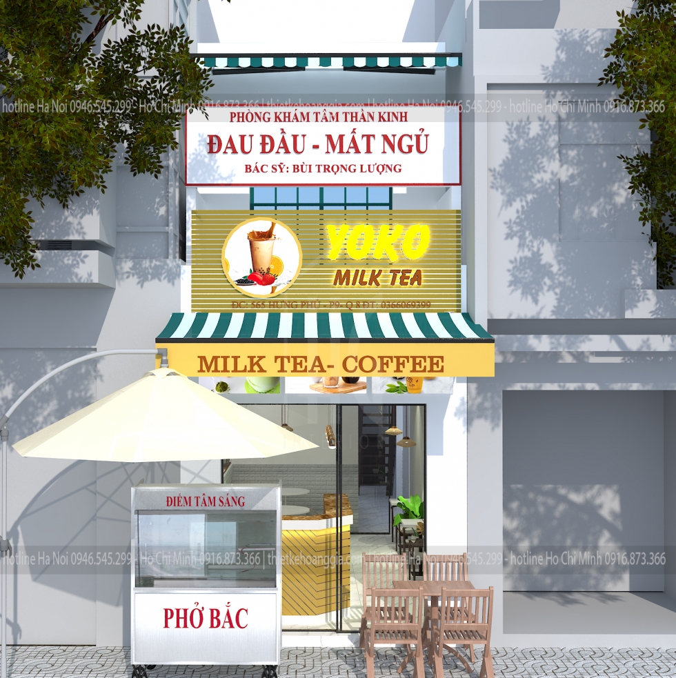 Interior design of Anh Luong milk tea shop - TP. Ho Chi Minh