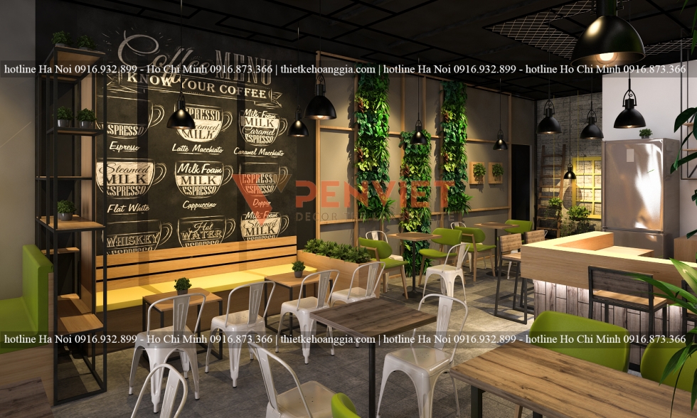 Thiết kế nội thất quán cafe - Anh Tân - Bắc Giang
