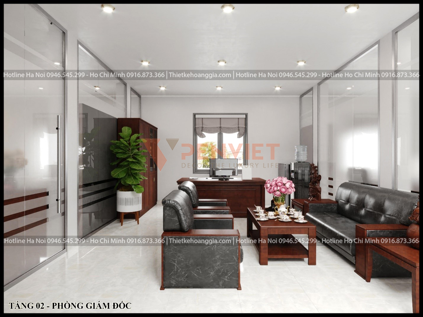 Bố trí không gian phòng giám đốc