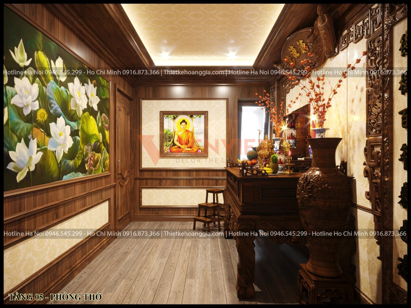 Mỗi chi tiết thiết kế nội thất biệt thực đều được thực hiện một cách tỉ mỉ và thận trọng