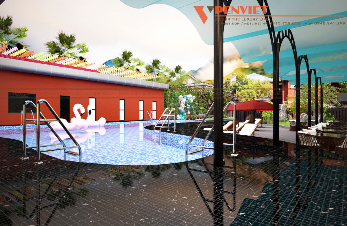 Không gian của tổ hợp giải trí có đầy đủ chức năng như một resort mini
