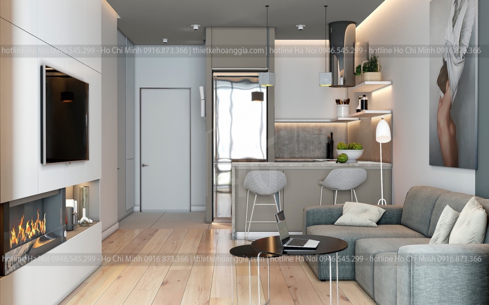 Interior Design of apartment 35m2 Ms. Nguyen Da Nang