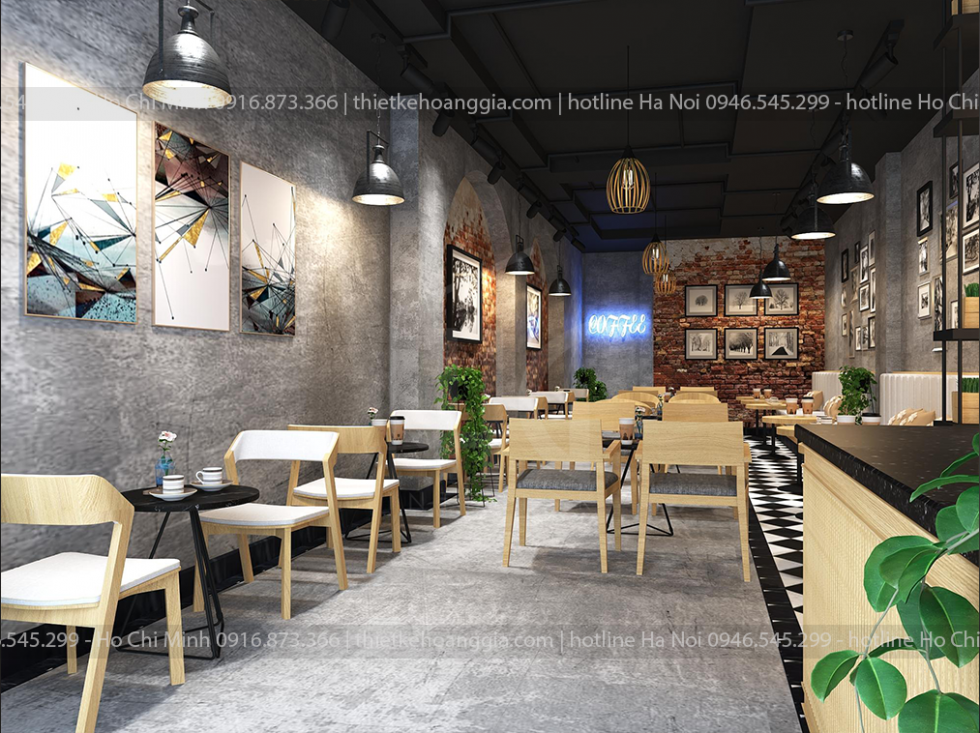 thiết kế nội thất quán cafe 3