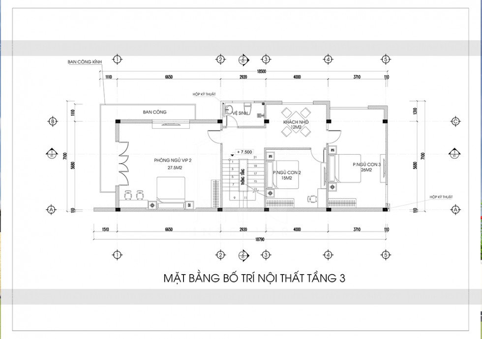 thiết kế nhà phố tầng 3