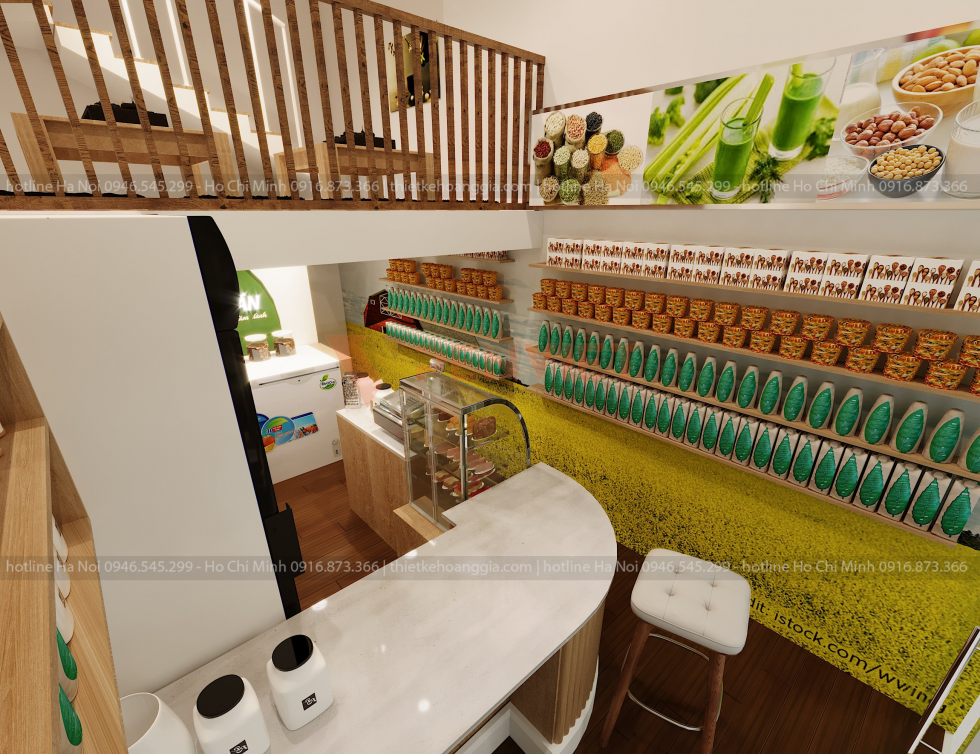 Thiết kế nội thất cửa hàng Mộc Hoa Quán