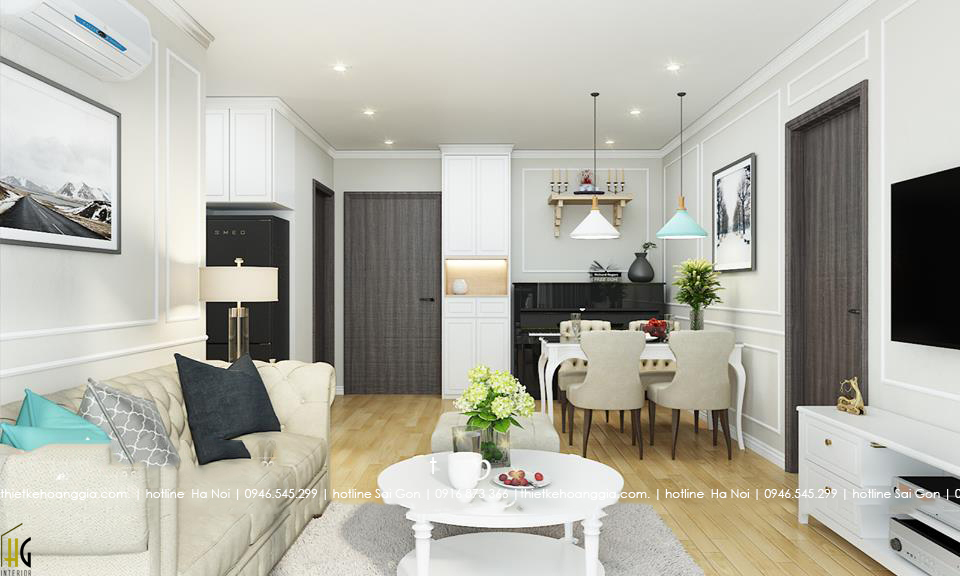 Imperia Garden 105m2 아파트 인테리어를 디자인