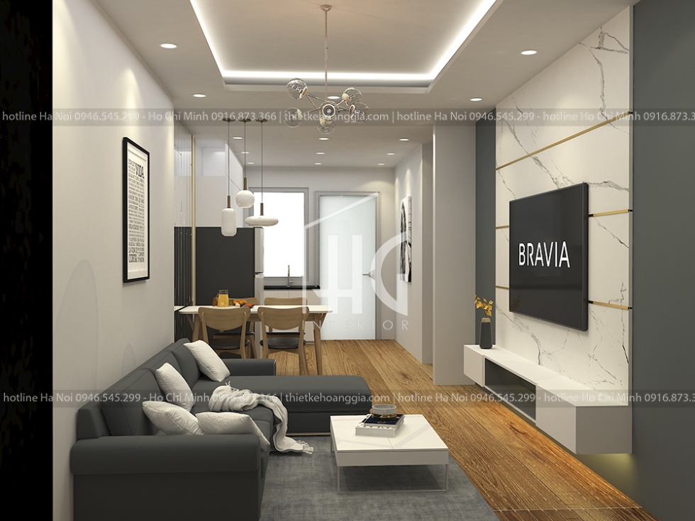 thiết kế ánh sáng trong nội thất chung cư