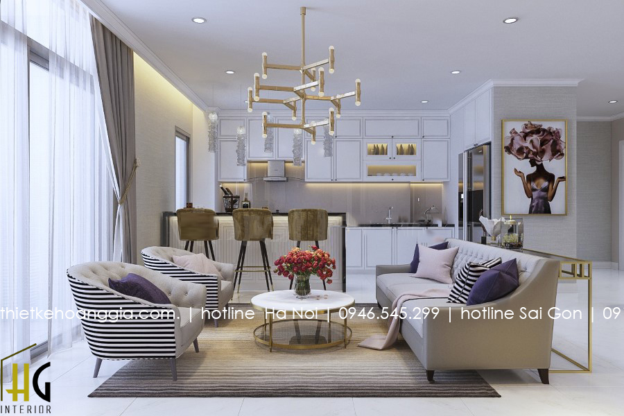 Golden palace에98m2고급 아파트 인테리어를 디자인