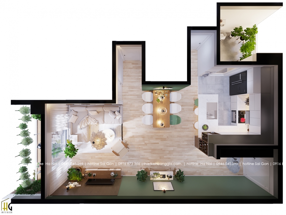 하이 씨의Sunview Town아파트54m2방 인테리어를 디자인