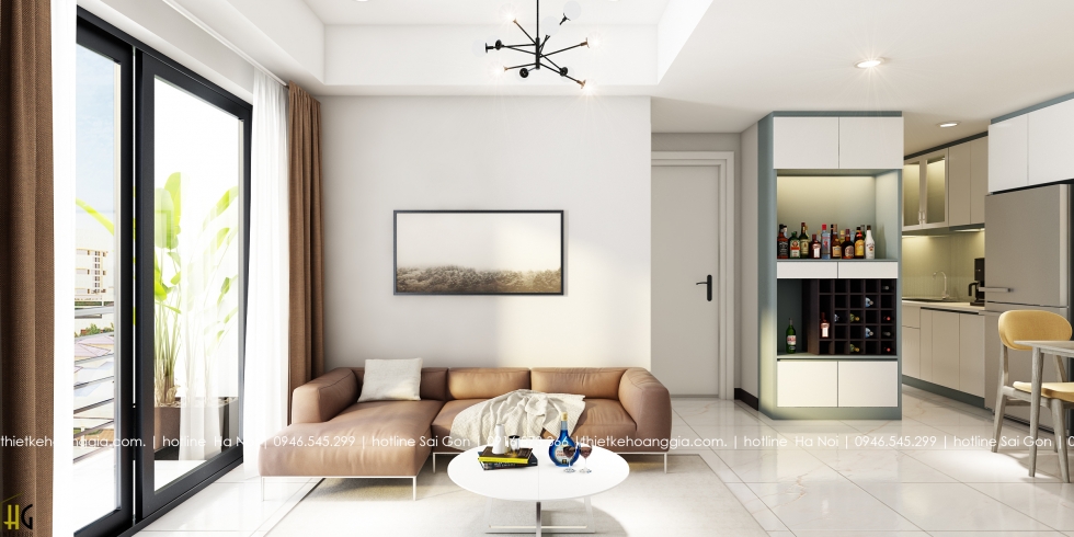 Masteri Thảo Điền에70m2아파트 인테리어를 디자인