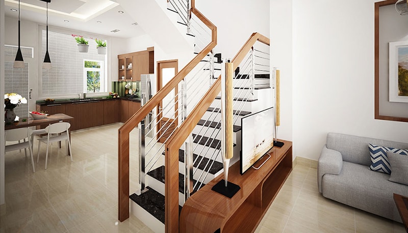 Thiết kế cầu thang nhà ống