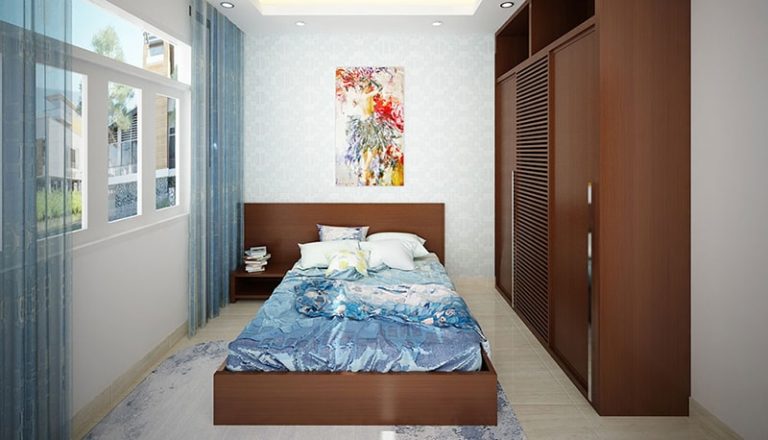 Thiết kế nội thất phòng ngủ bé cho nhà ống
