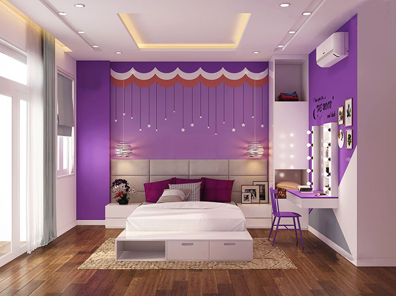Phòng ngủ con gái Thiết kế nội thất phòng ngủ con gái