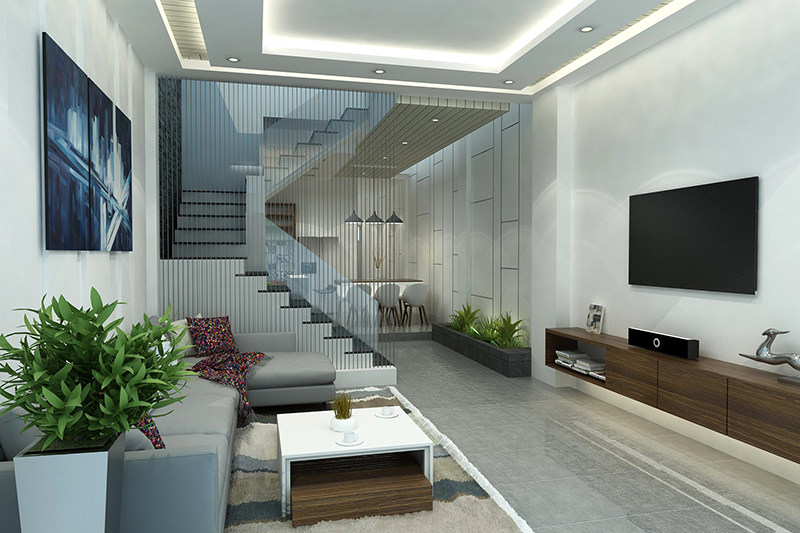 Thiết kế nội thất nhà phố 2 tầng
