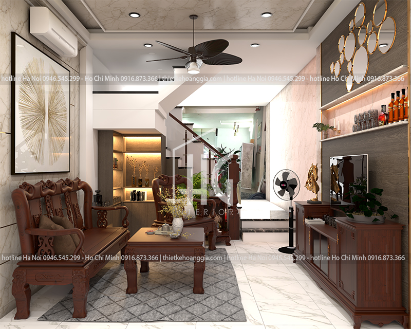 thiết kế nội thất nhà phố hiện đại tại tp hcm
