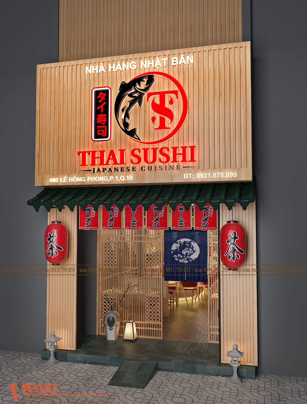 Thiết kế mặt tiền nhà hàng